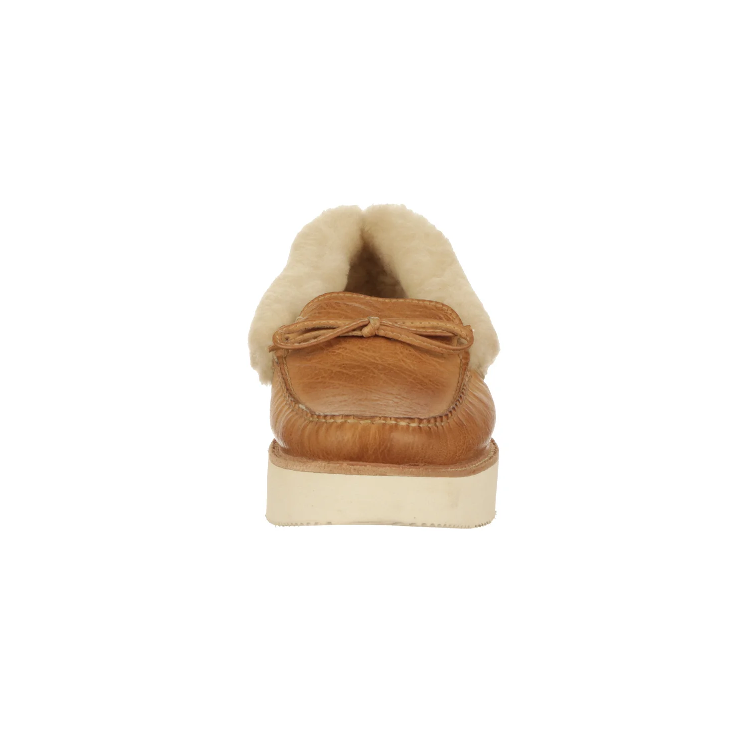 Shearling Wedge Moccasin :: Tan