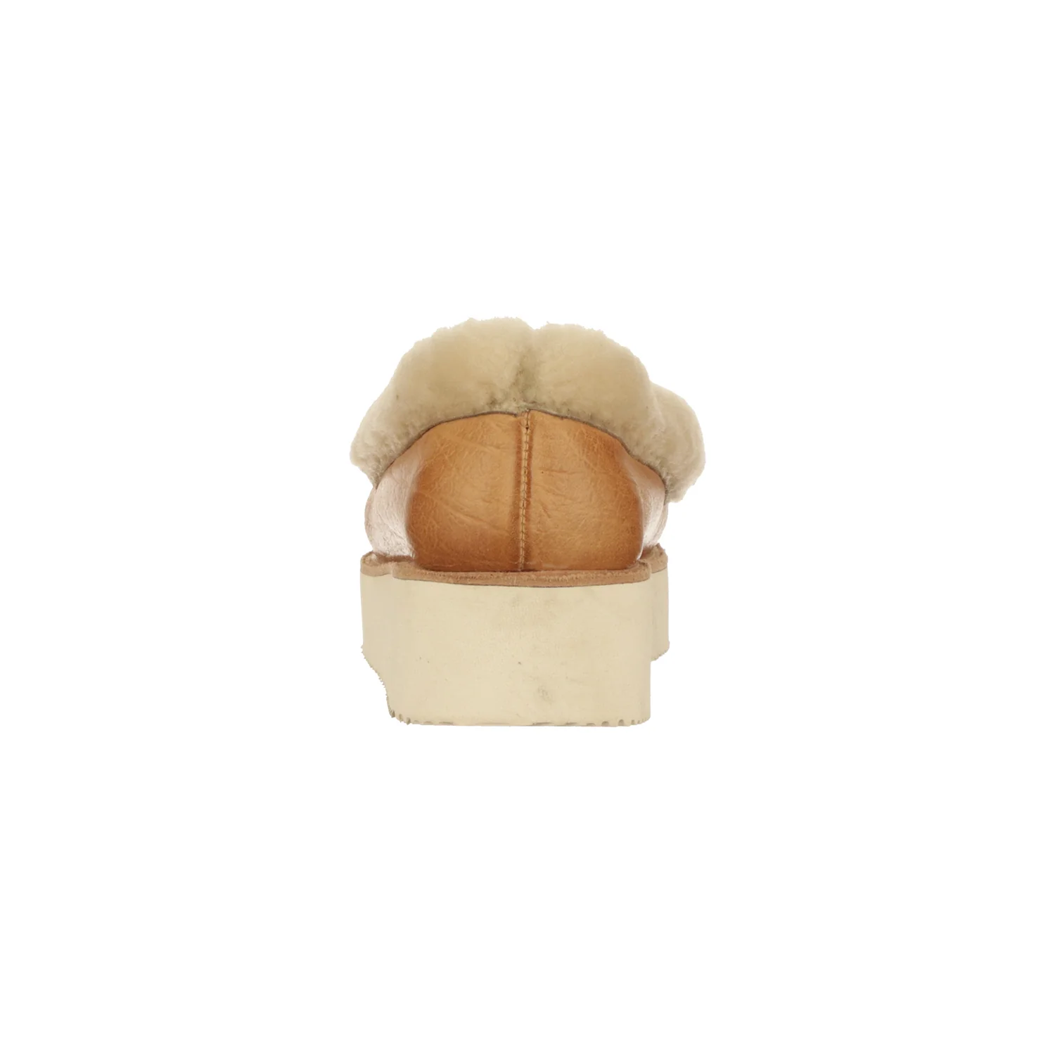 Shearling Wedge Moccasin :: Tan