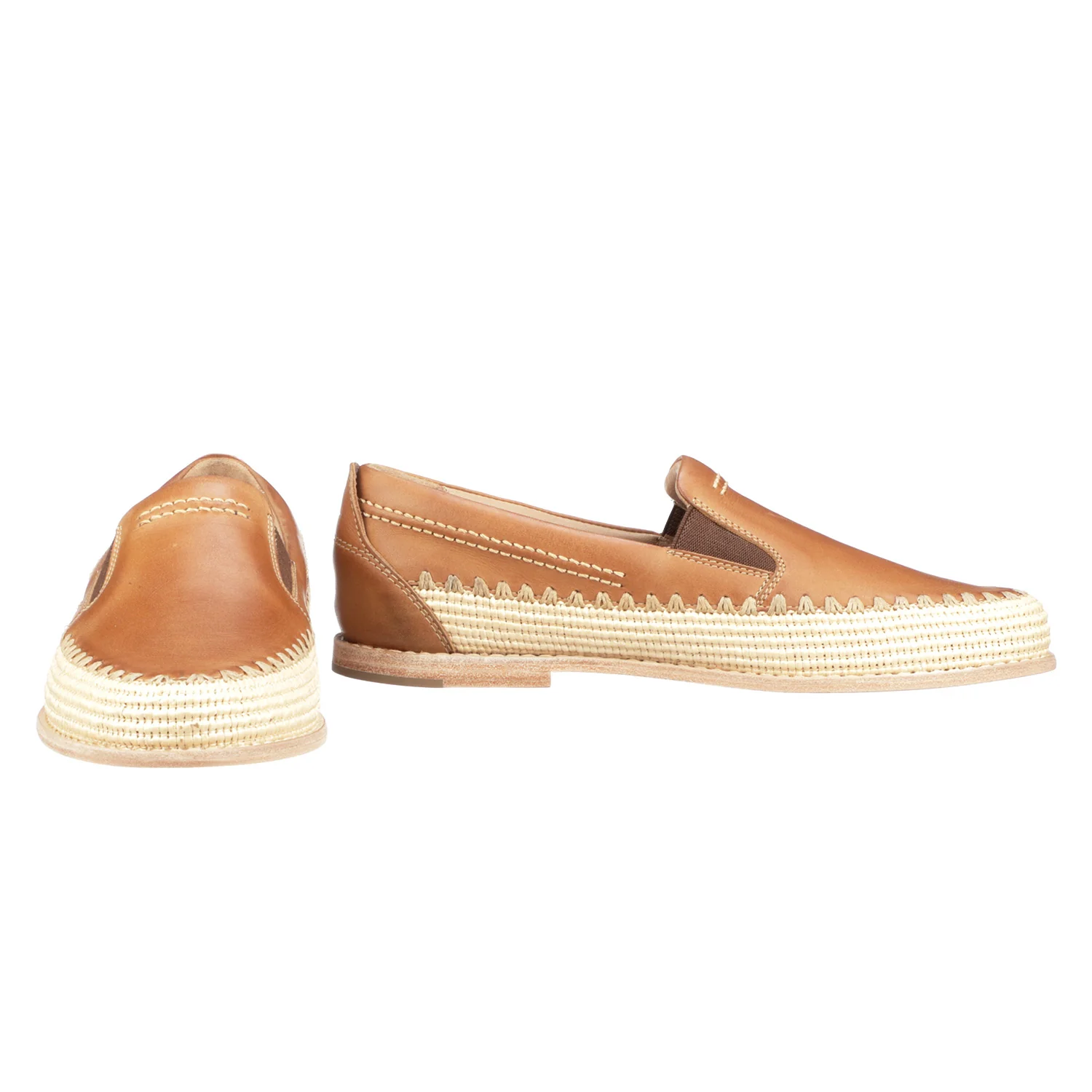 Raffia Slip On :: Brown
