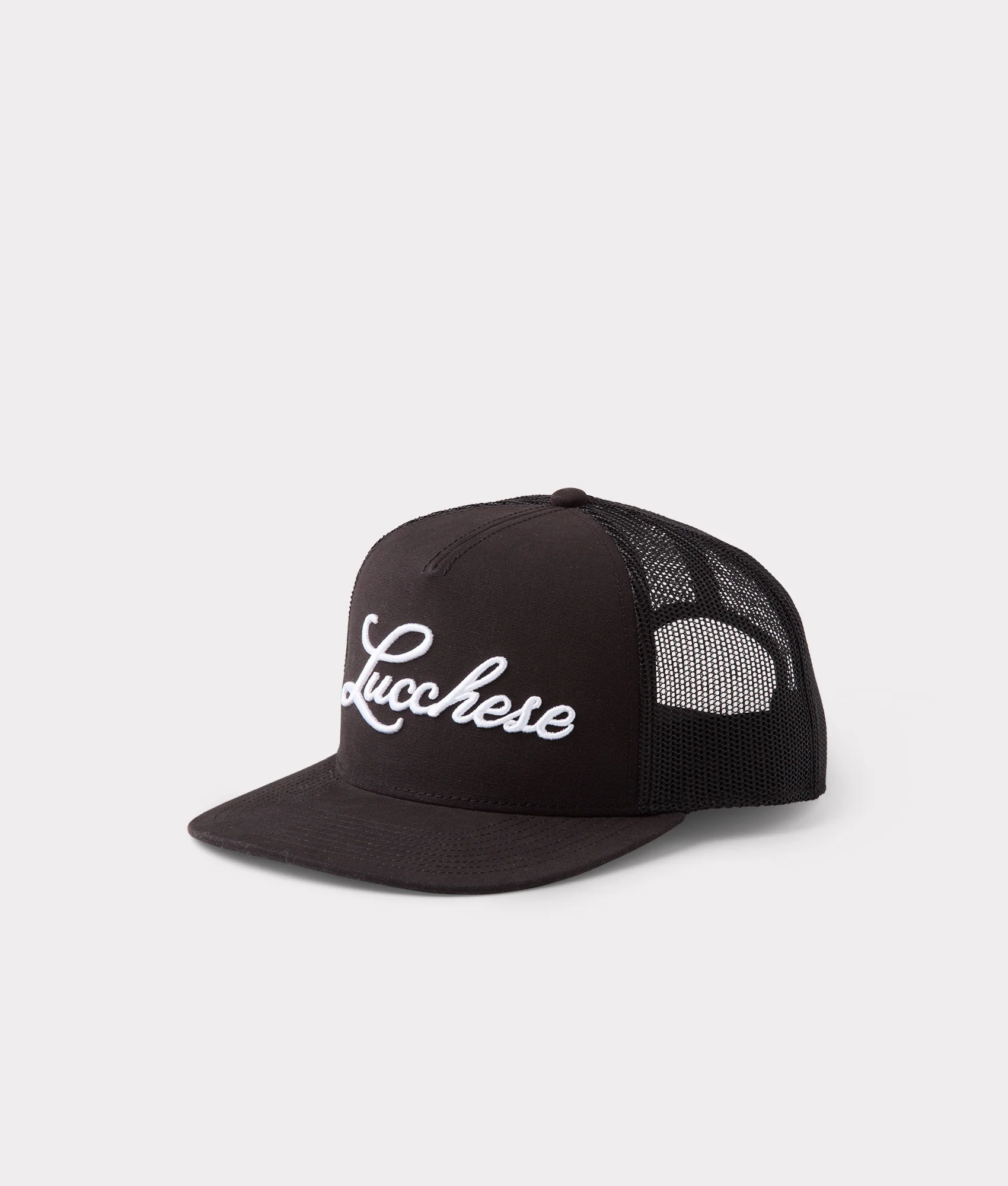 Lucchese Script Trucker Cap :: Black