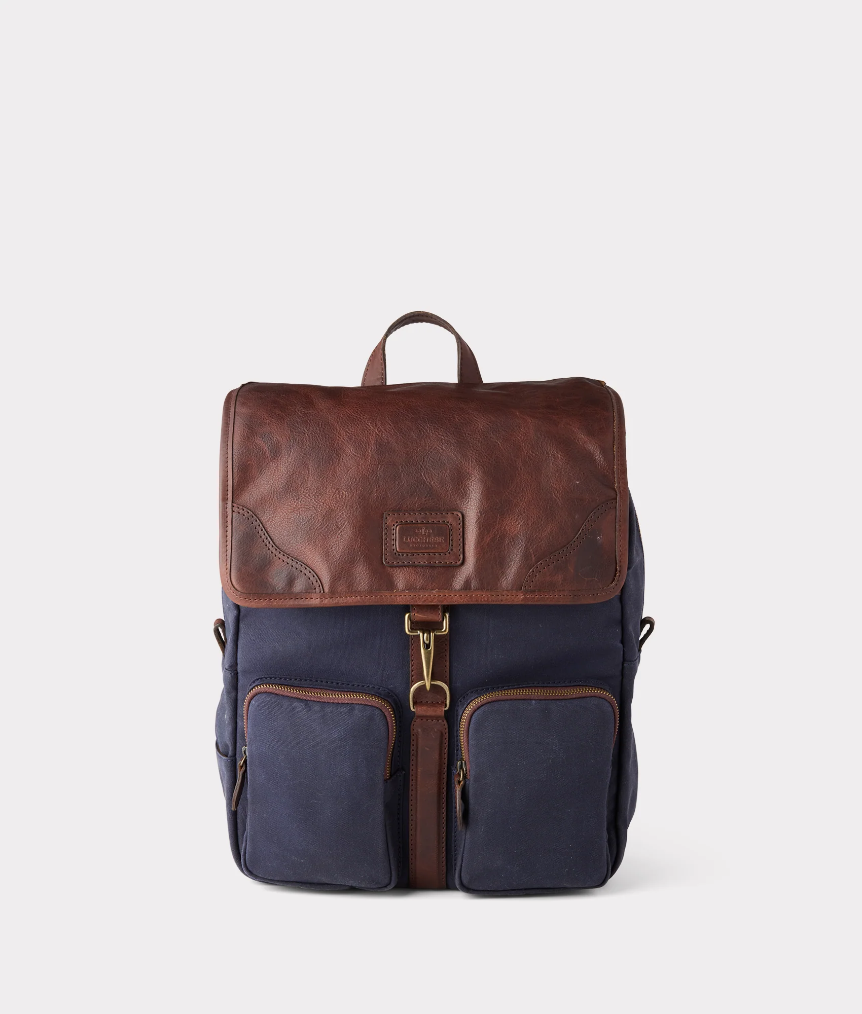 10911-everyday-waxed-canvas-backpack-navy-1.webp Everyday Waxed Canvas Backpack :: Navy