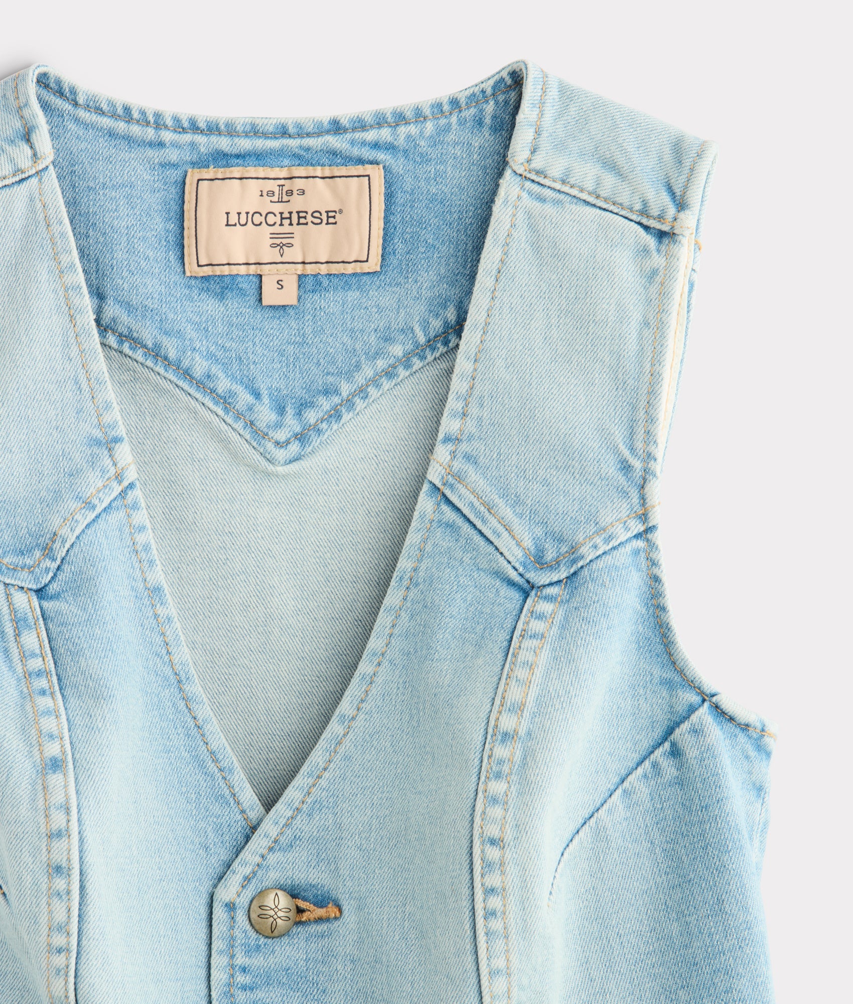 Riley Denim Vest :: Desert Sky Blue