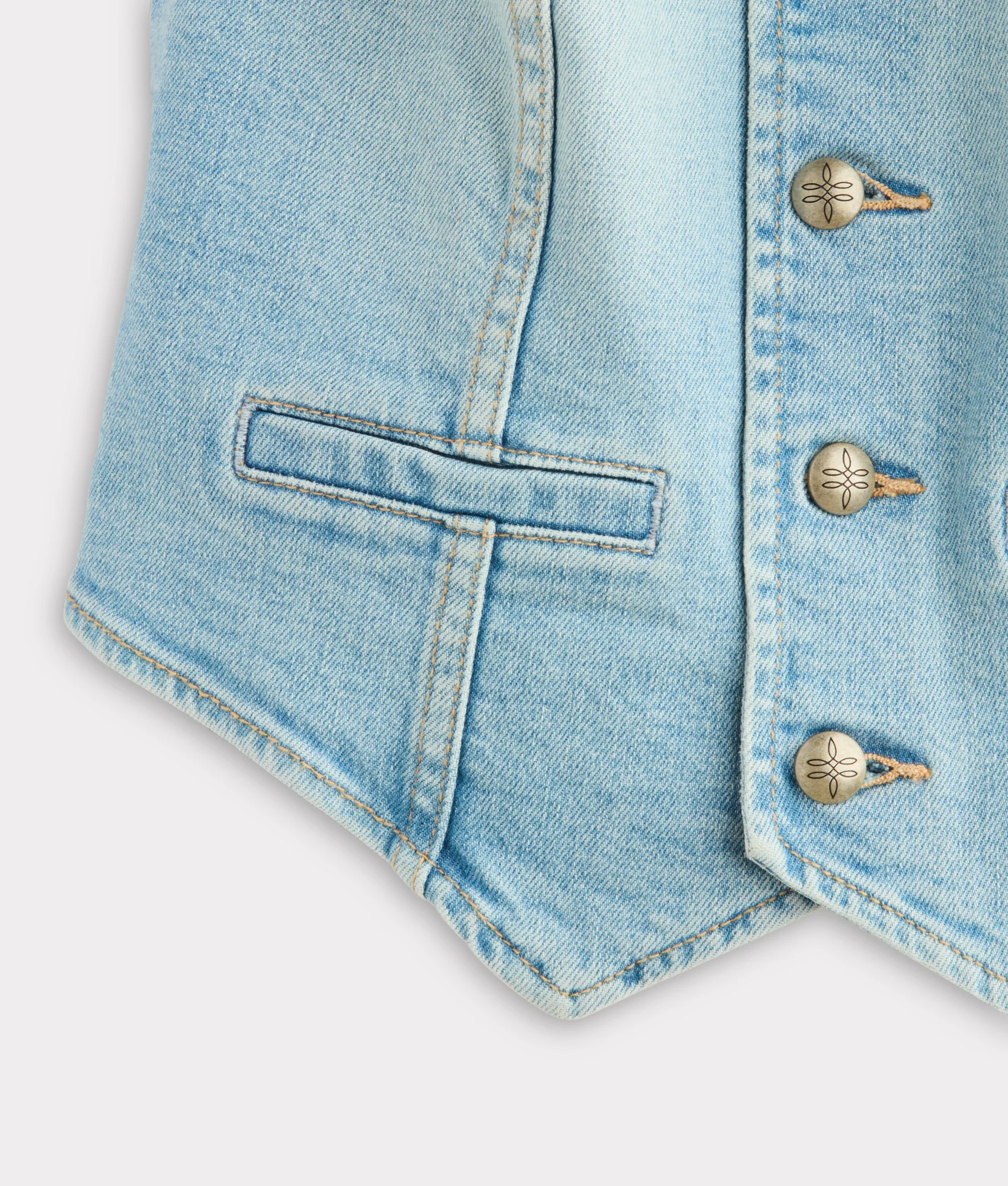Riley Denim Vest :: Desert Sky Blue