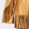 Tallulah Fringe Jacket :: Saddle Tan
