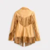Tallulah Fringe Jacket :: Saddle Tan