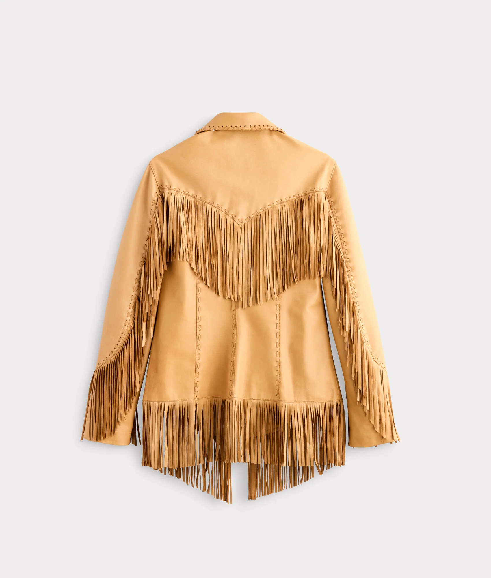 Tallulah Fringe Jacket :: Saddle Tan