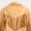 Tallulah Fringe Jacket :: Saddle Tan