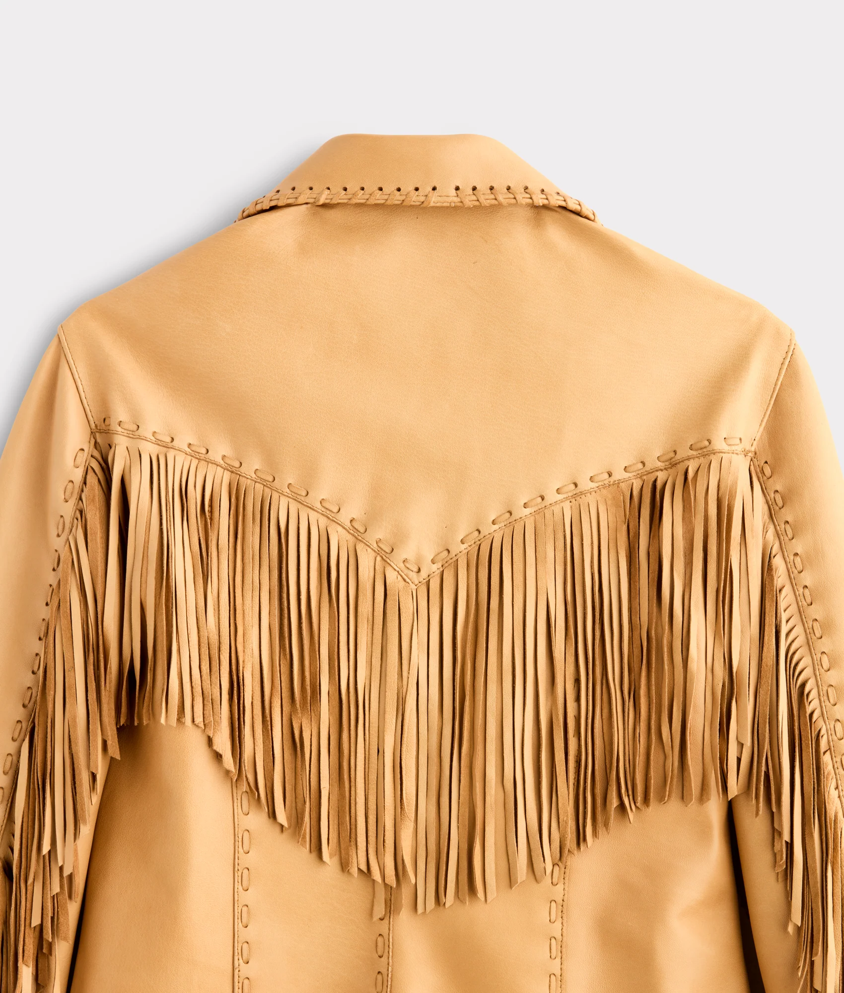 Tallulah Fringe Jacket :: Saddle Tan