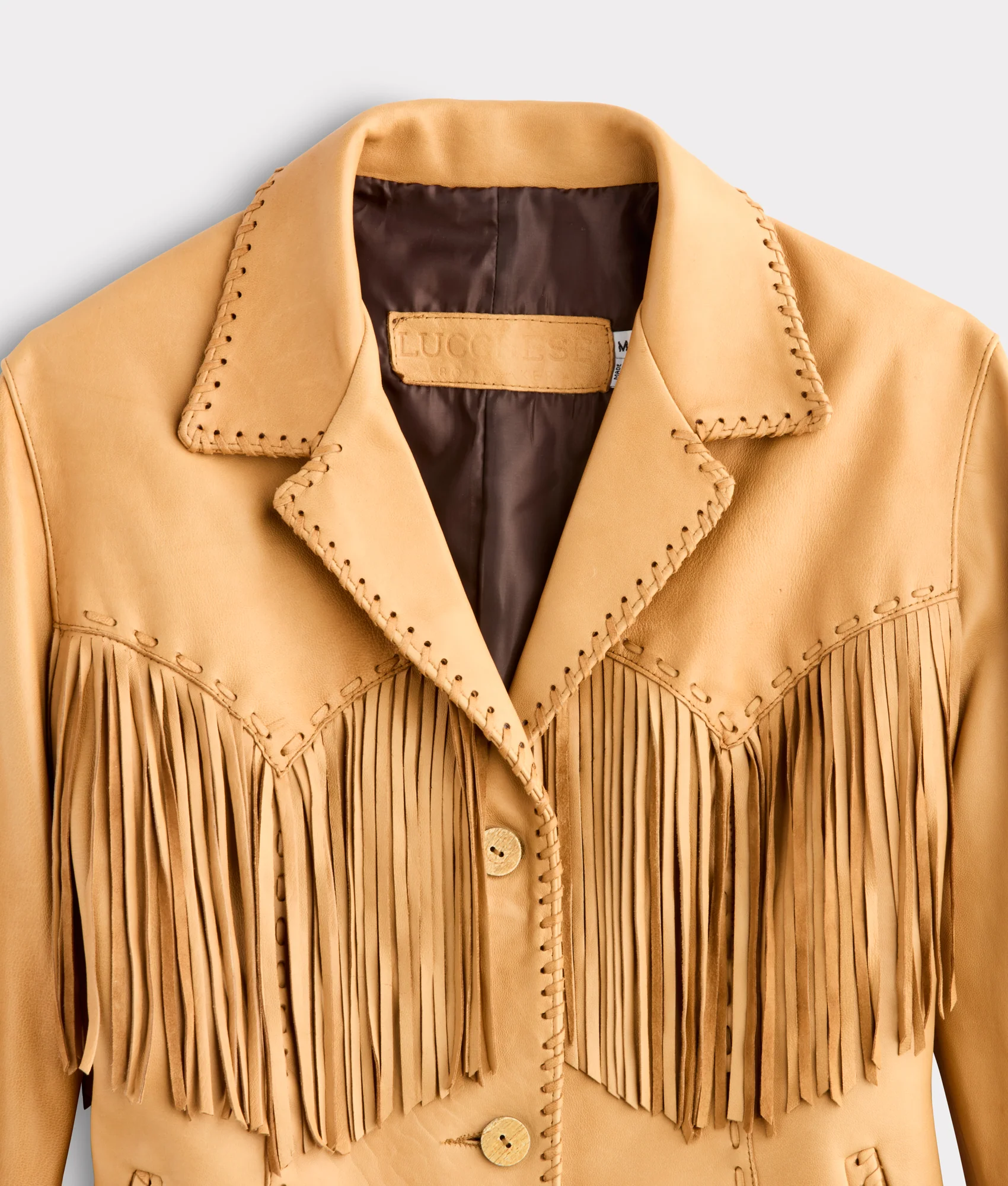 Tallulah Fringe Jacket :: Saddle Tan