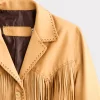 Tallulah Fringe Jacket :: Saddle Tan