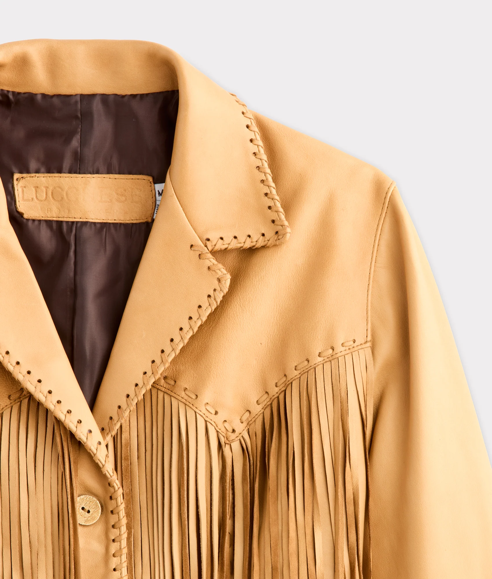 Tallulah Fringe Jacket :: Saddle Tan