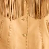 Tallulah Fringe Jacket :: Saddle Tan