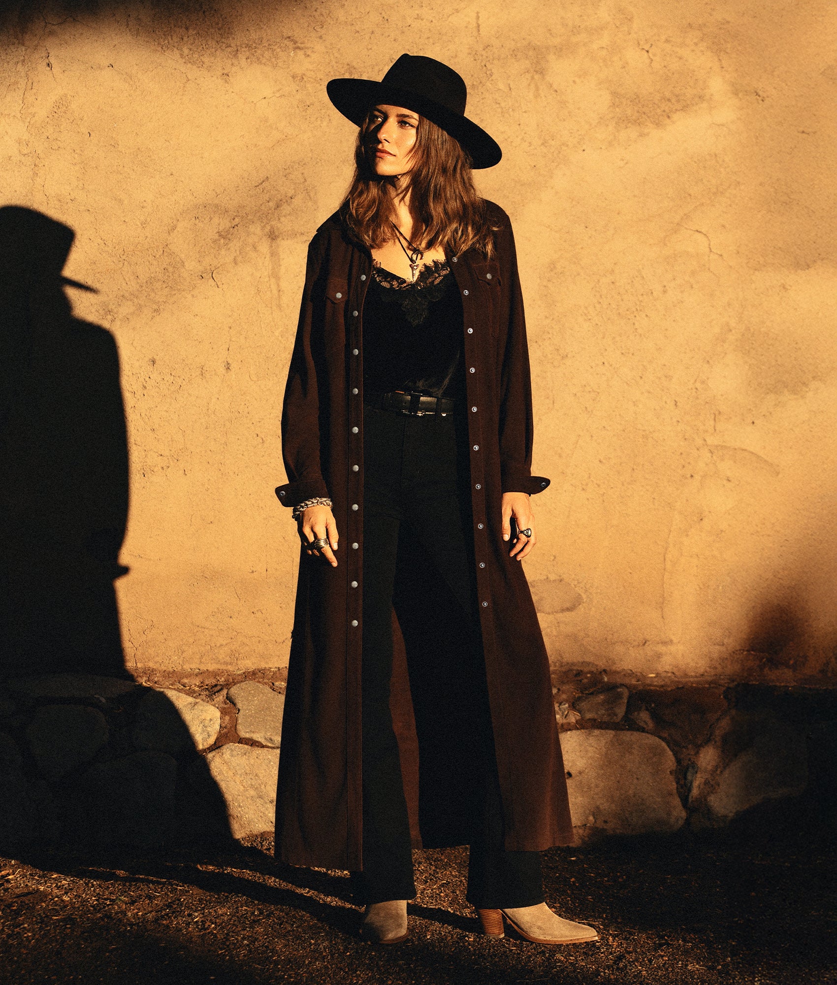 Delilah Suede Duster :: Chocolate