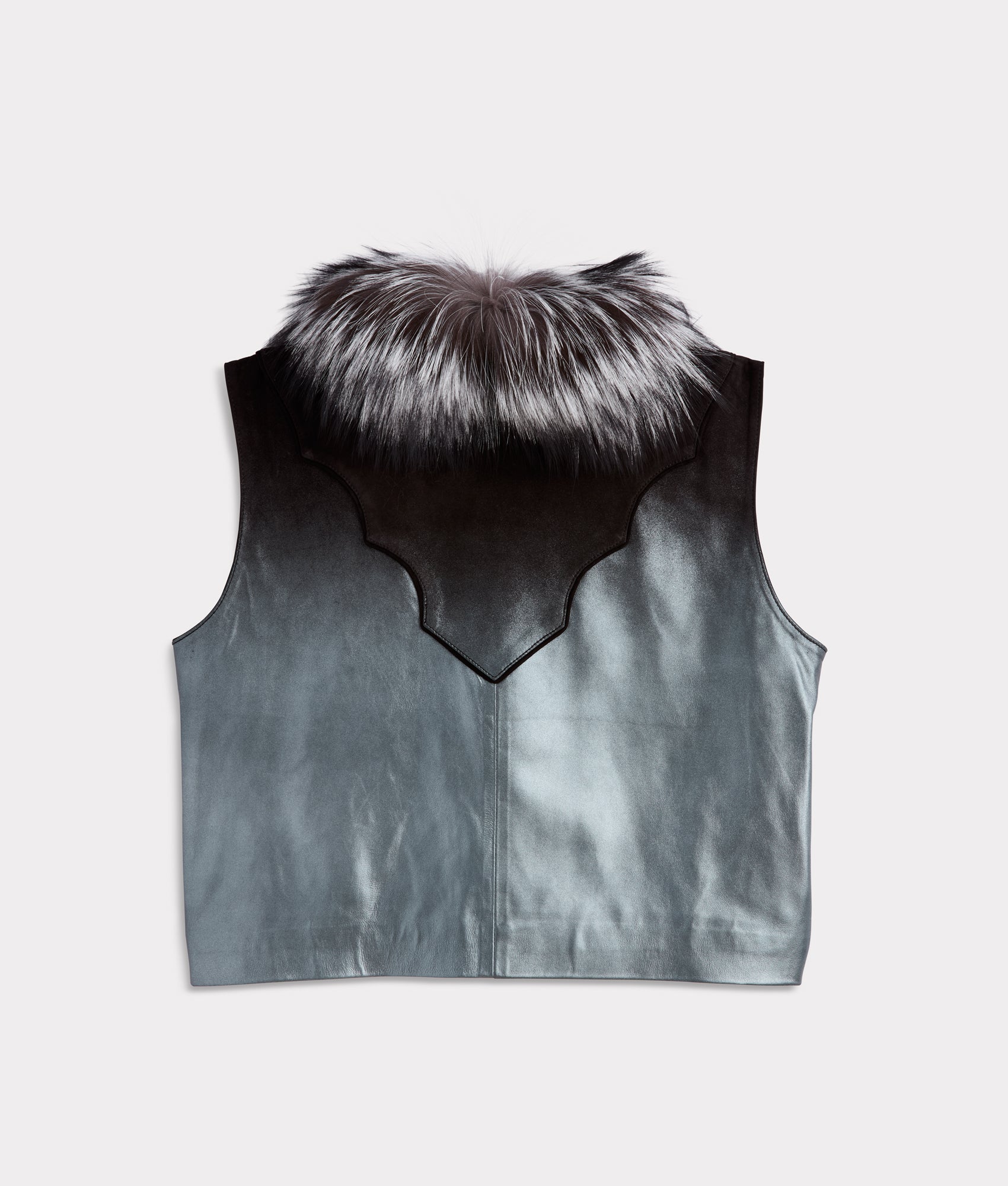 Duchess Of The Range Fur Vest :: Metallic Gradient