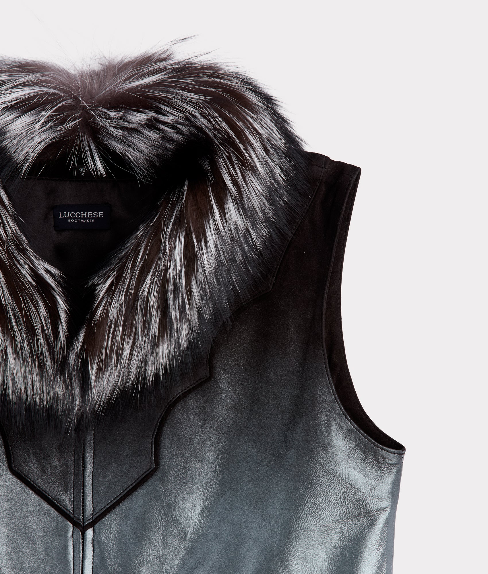 Duchess Of The Range Fur Vest :: Metallic Gradient