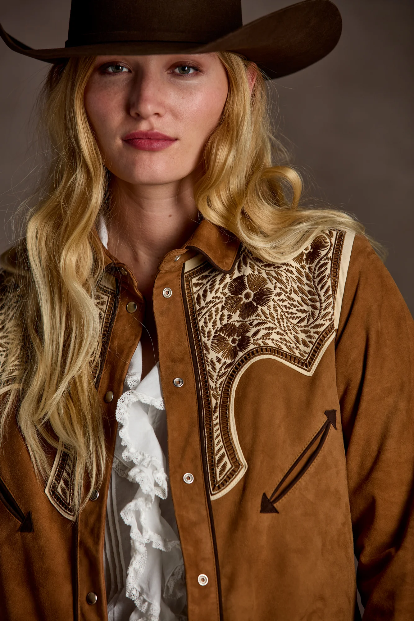 Grace Suede Shacket :: Camel