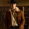 Kyle Shearling Trucker Jacket :: Cognac