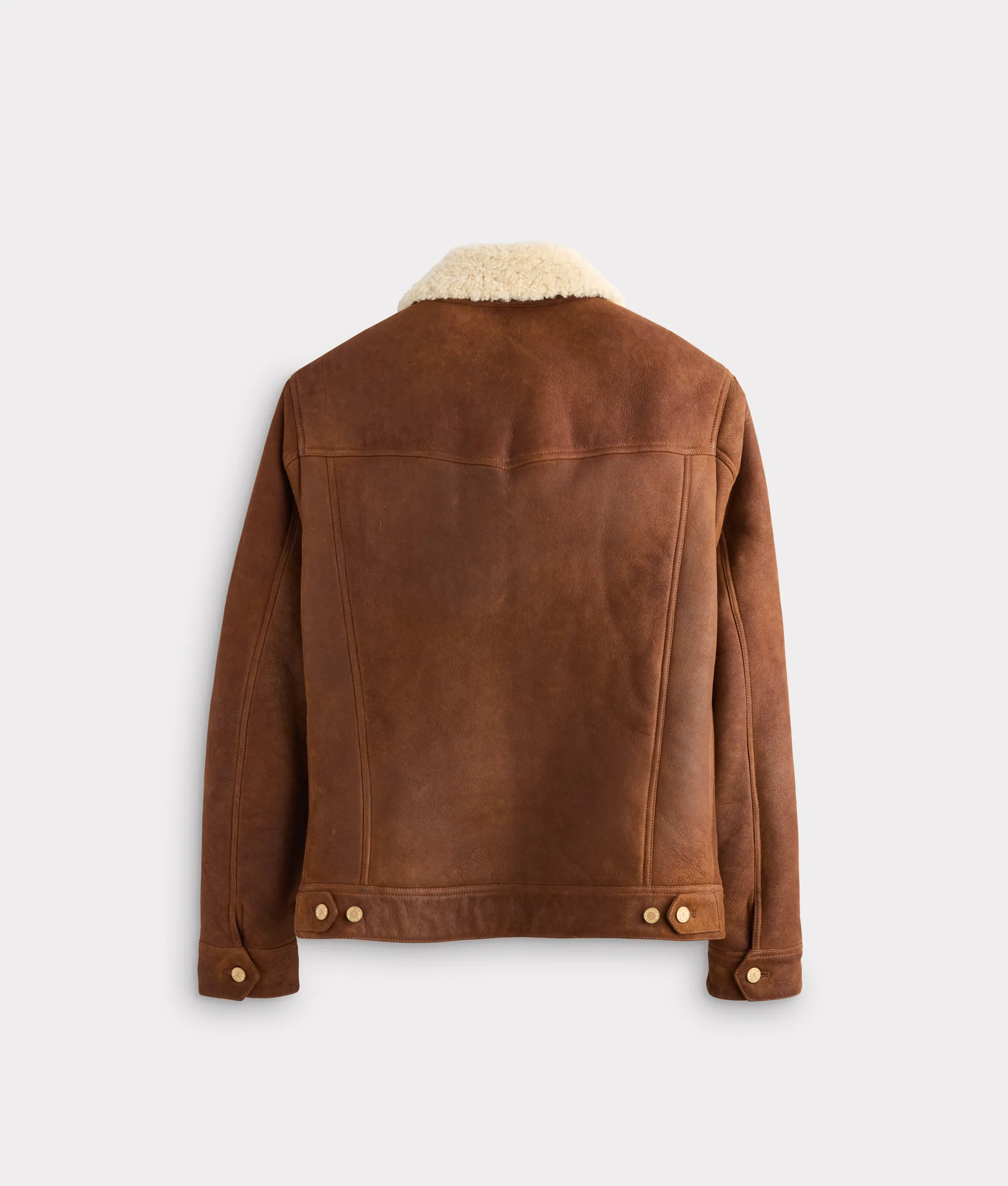 Kyle Shearling Trucker Jacket :: Cognac