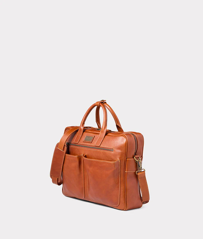 Cosimo Briefcase :: Cognac