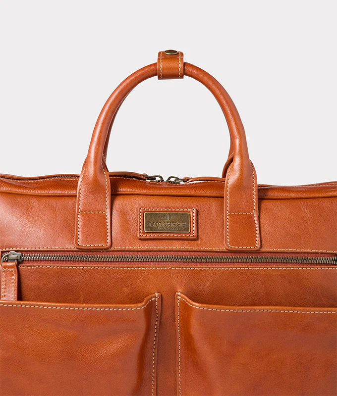 Cosimo Briefcase :: Cognac