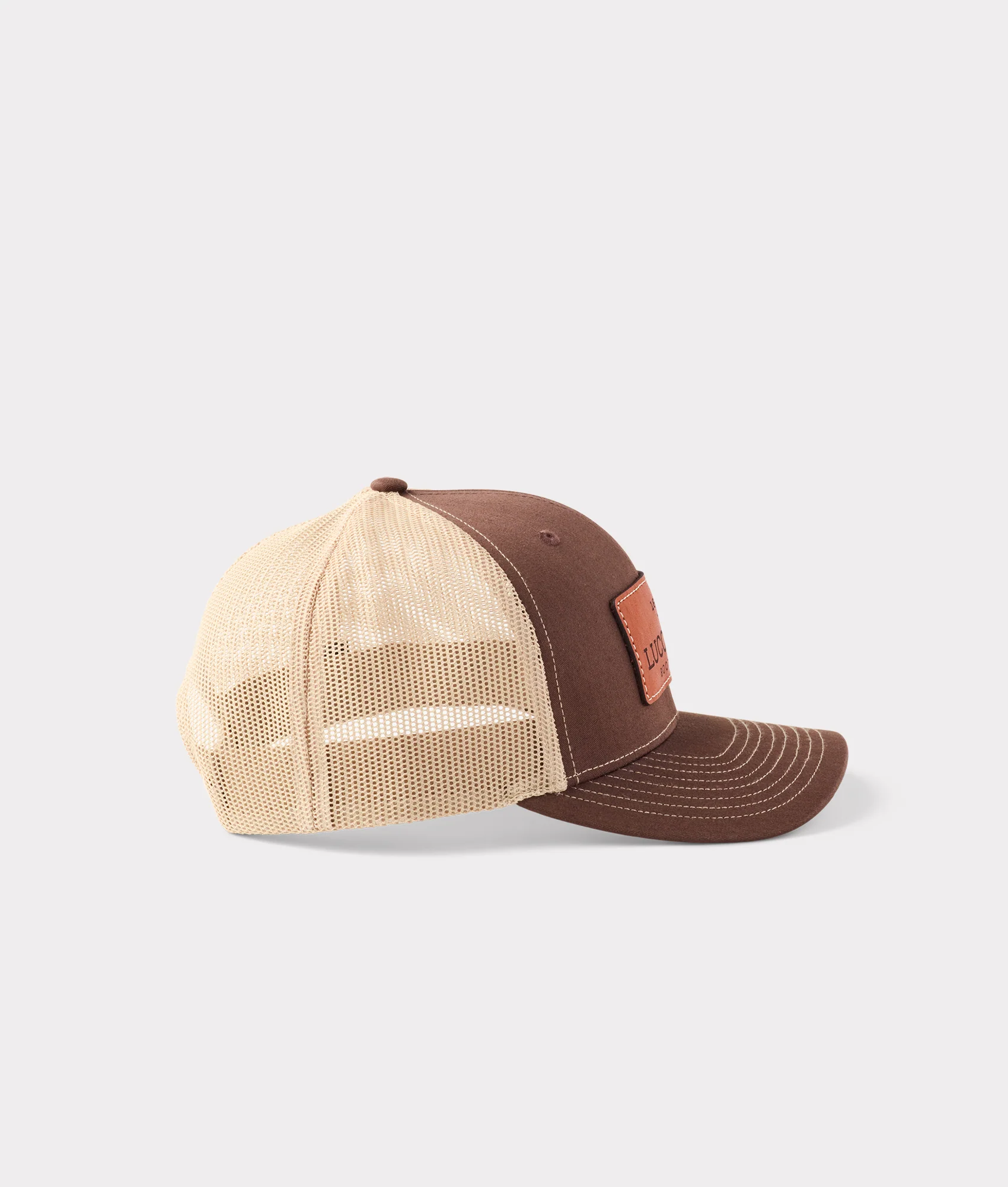 11102-leather-patch-cap-brown-khaki-5.webp Leather Patch Cap :: Brown + Khaki