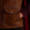 Vail Quilted Leather Vest :: Bourbon