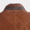 Vail Quilted Leather Vest :: Bourbon