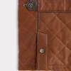 Vail Quilted Leather Vest :: Bourbon