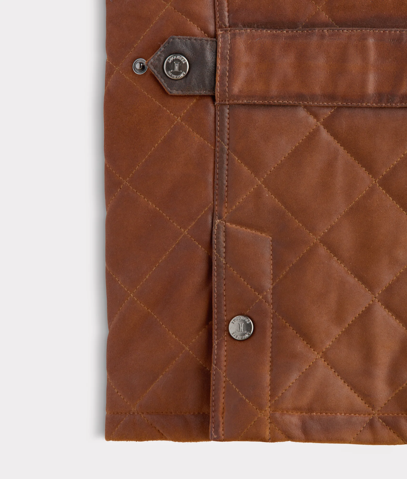 Vail Quilted Leather Vest :: Bourbon