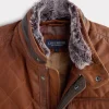 Vail Quilted Leather Vest :: Bourbon