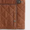 Vail Quilted Leather Vest :: Bourbon
