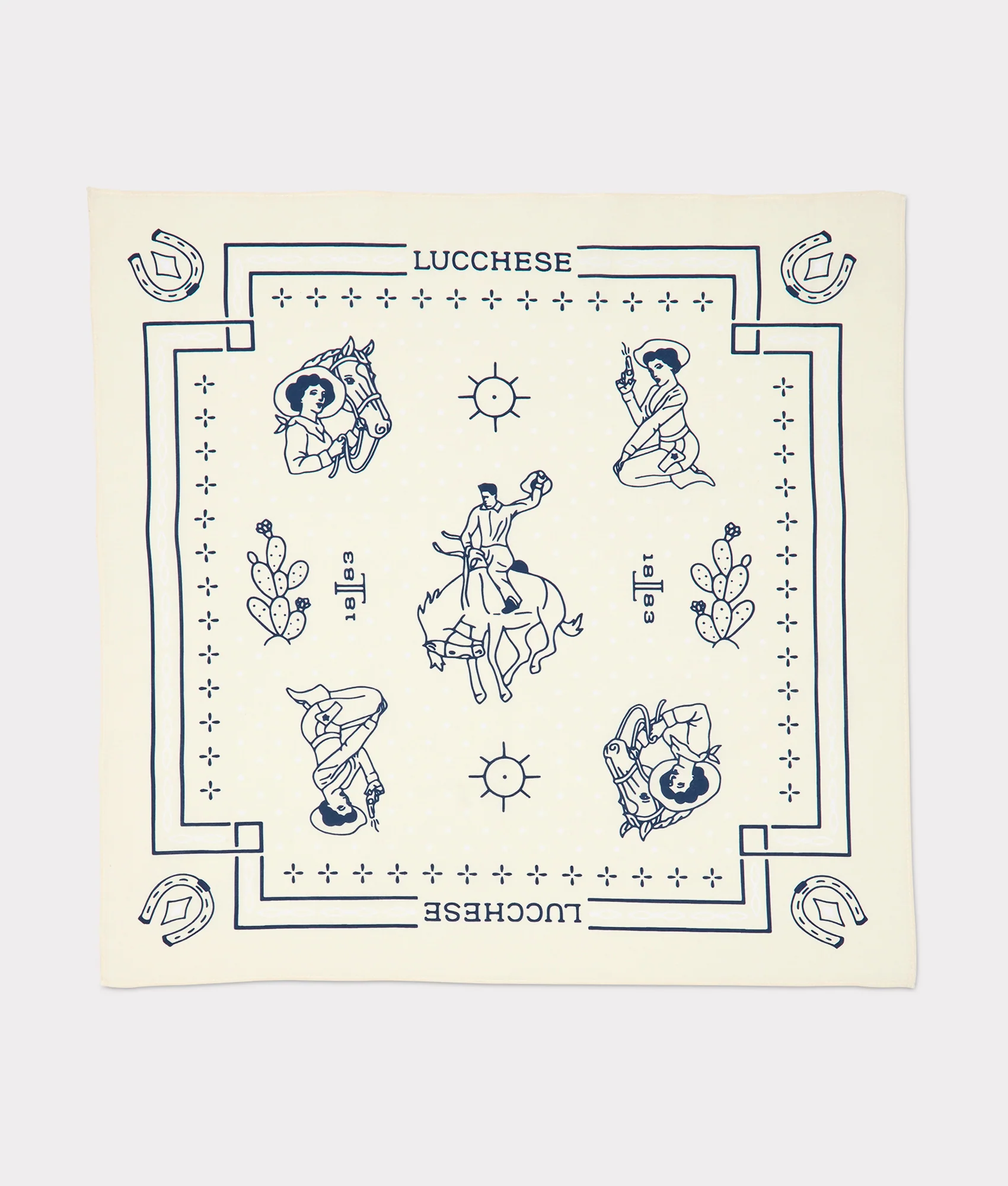 Bleacher Bandana :: Navy/White