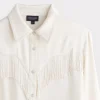 Mary Jane Fringe Blouse :: Oatmeal