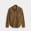 Colt Leather Shacket :: Mocha