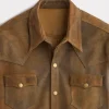 Colt Leather Shacket :: Mocha
