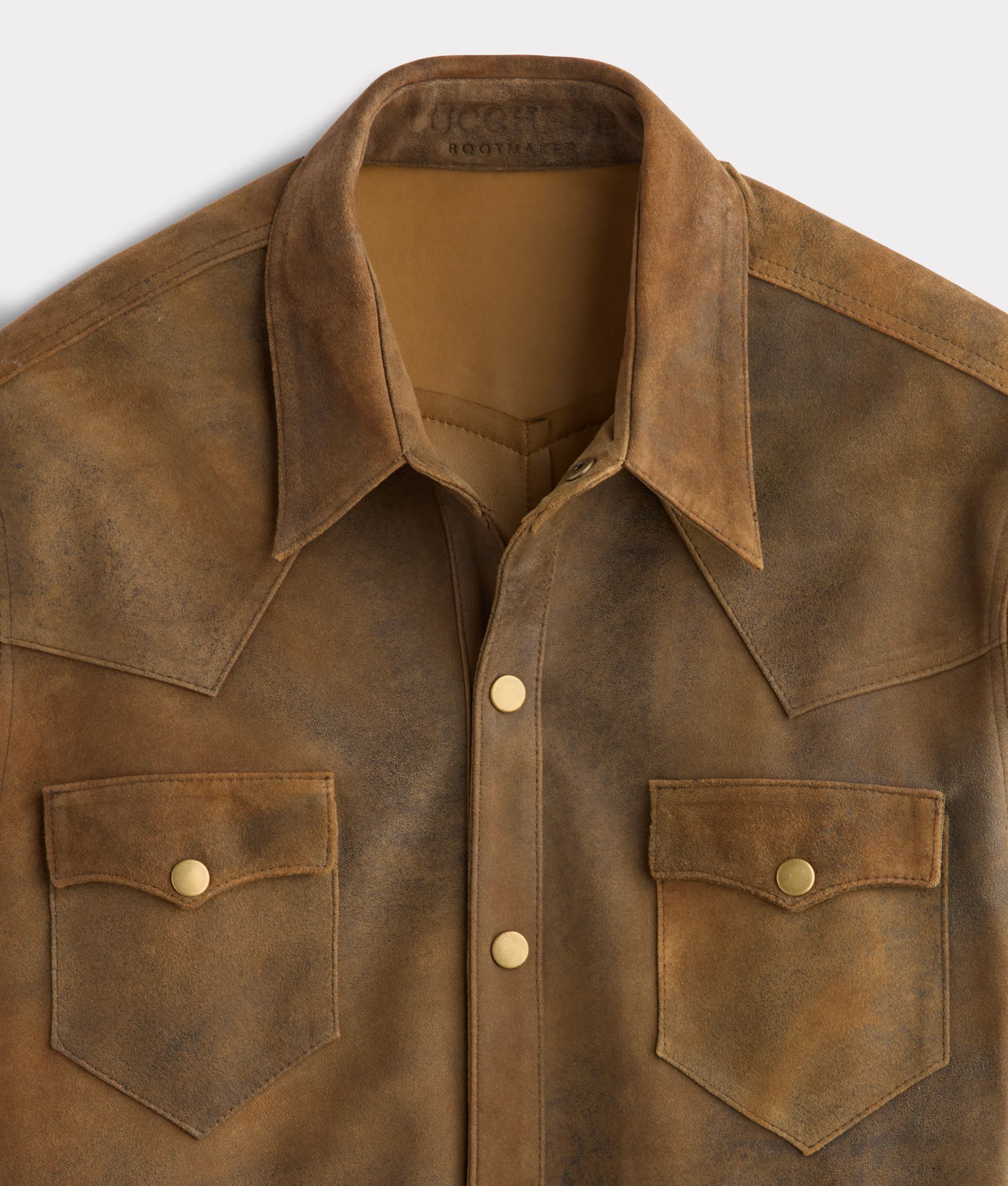 Colt Leather Shacket :: Mocha