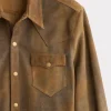 Colt Leather Shacket :: Mocha