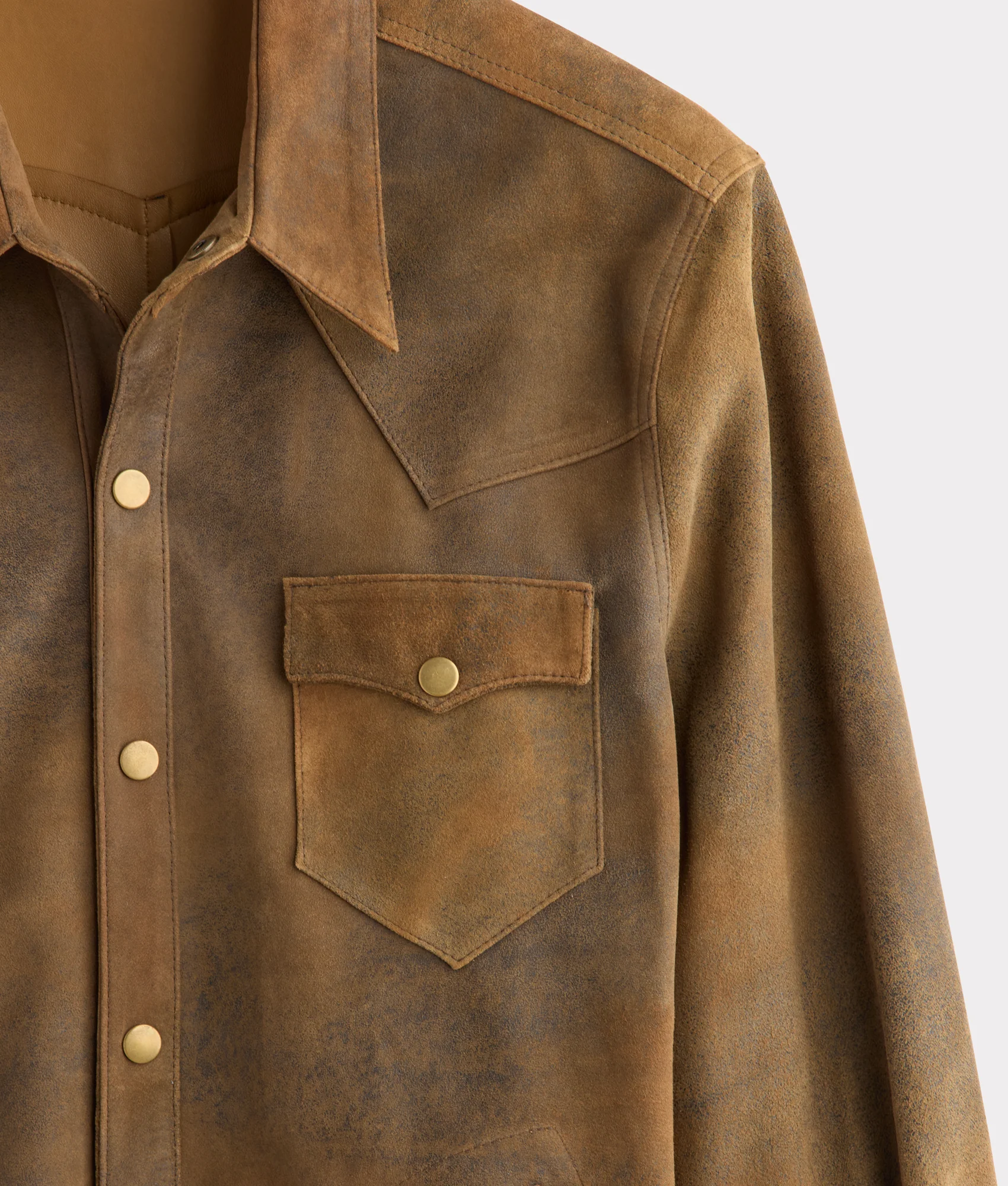 Colt Leather Shacket :: Mocha