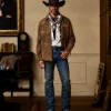 El Paso Cowboy Fit:: Gold/White/Navy Multi