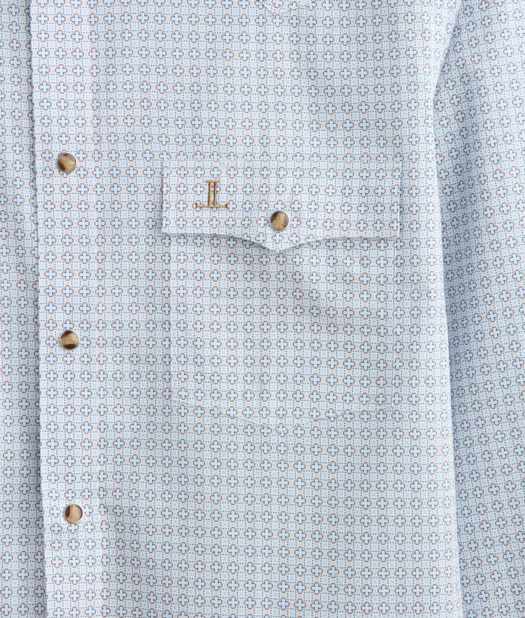 El Paso Cowboy Fit:: Gold/White/Navy Multi