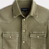 Men's Roper Denim Shirt :: Olive Green