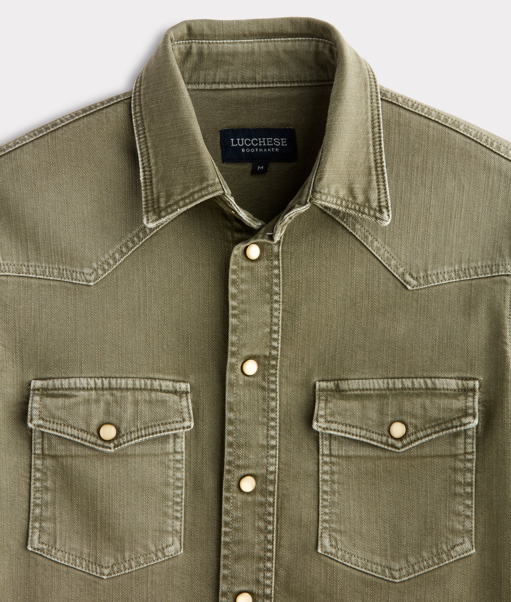 Men's Roper Denim Shirt :: Olive Green