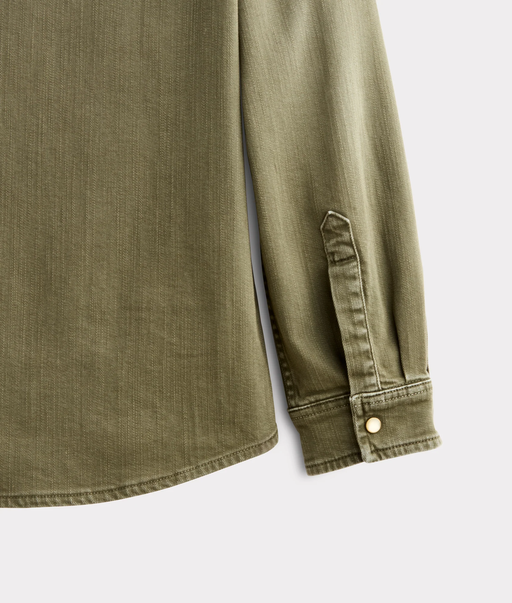 Men's Roper Denim Shirt :: Olive Green