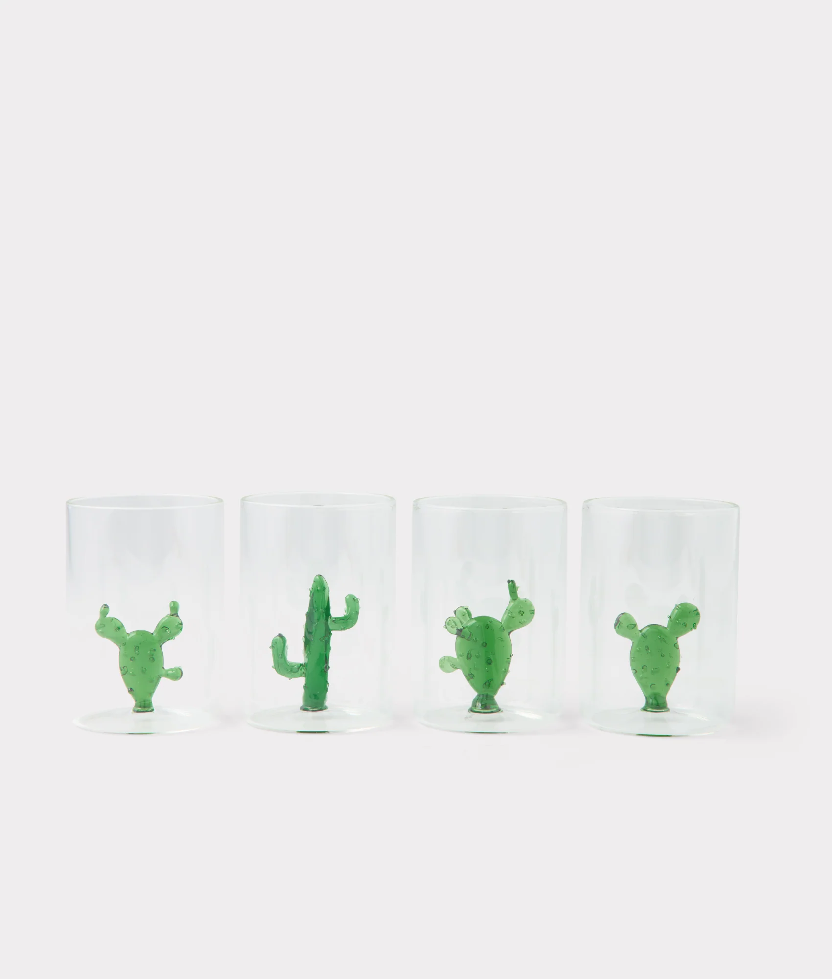 Tucson Saguaro Cactus Drinking Glasses - Set of Four :: Green
