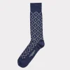 Mirrored-L Dress Sock :: Navy