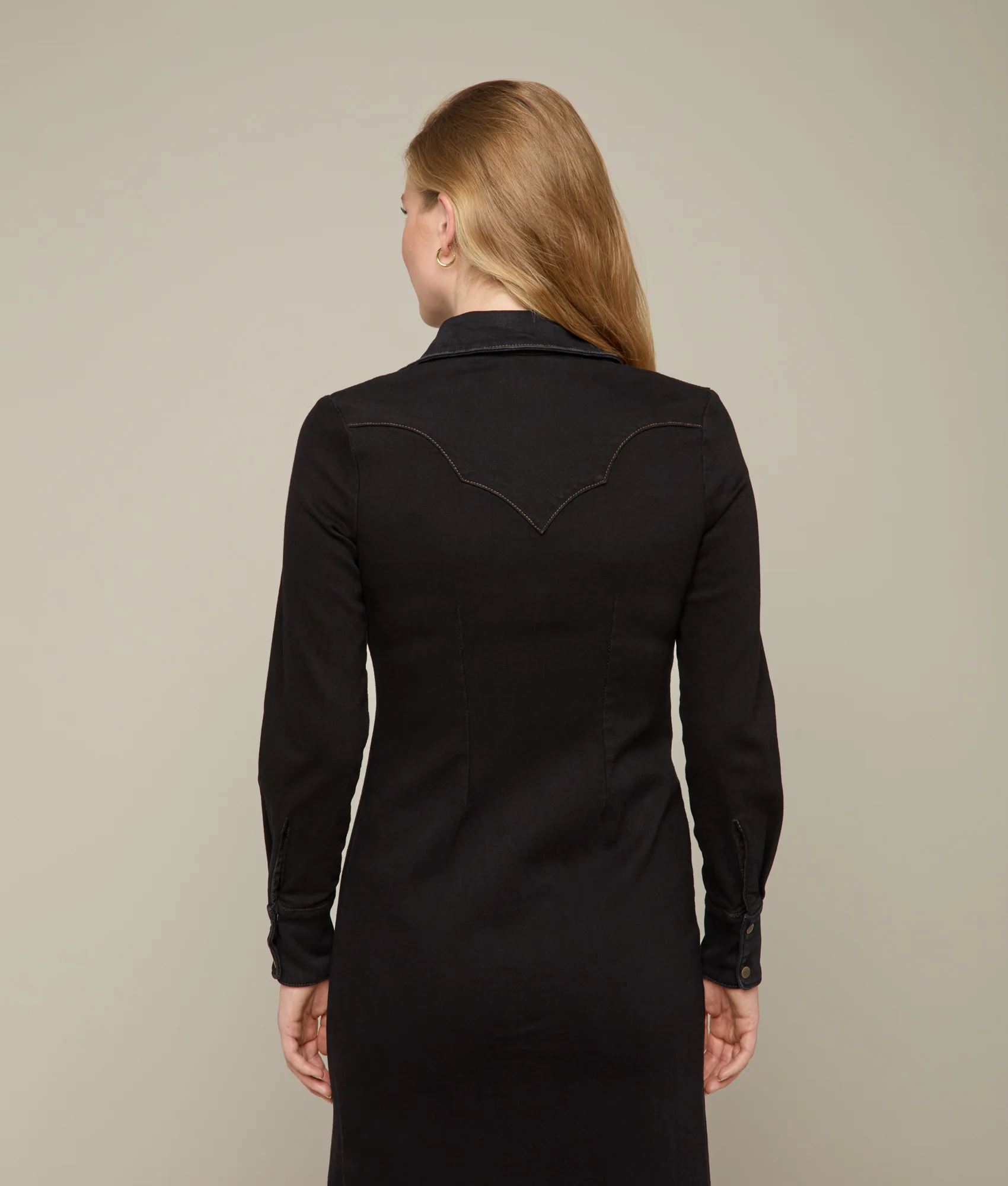 Long Denim Duster :: Black Denim