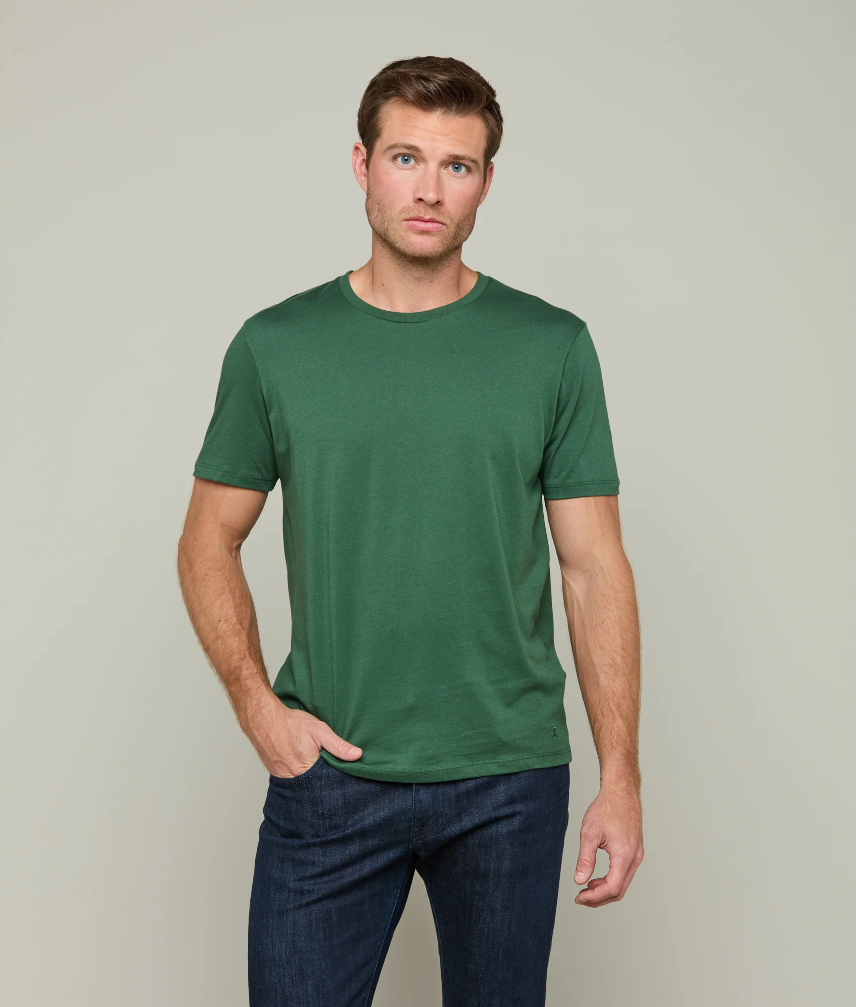 11291-lucchese-crew-neck-tee-loden-green-1.webp Lucchese Crew Neck Tee :: Loden Green