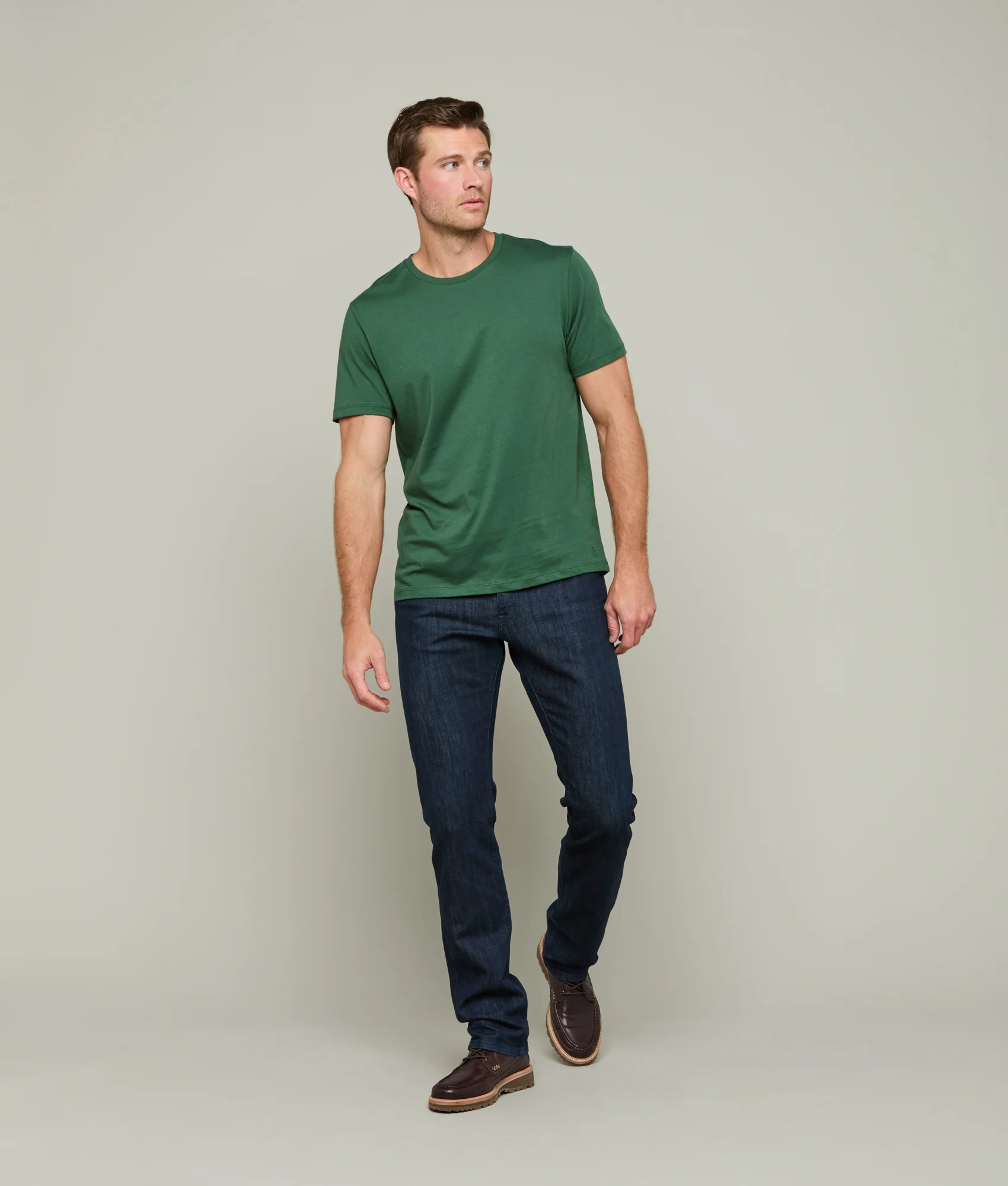 11291-lucchese-crew-neck-tee-loden-green-4.webp Lucchese Crew Neck Tee :: Loden Green