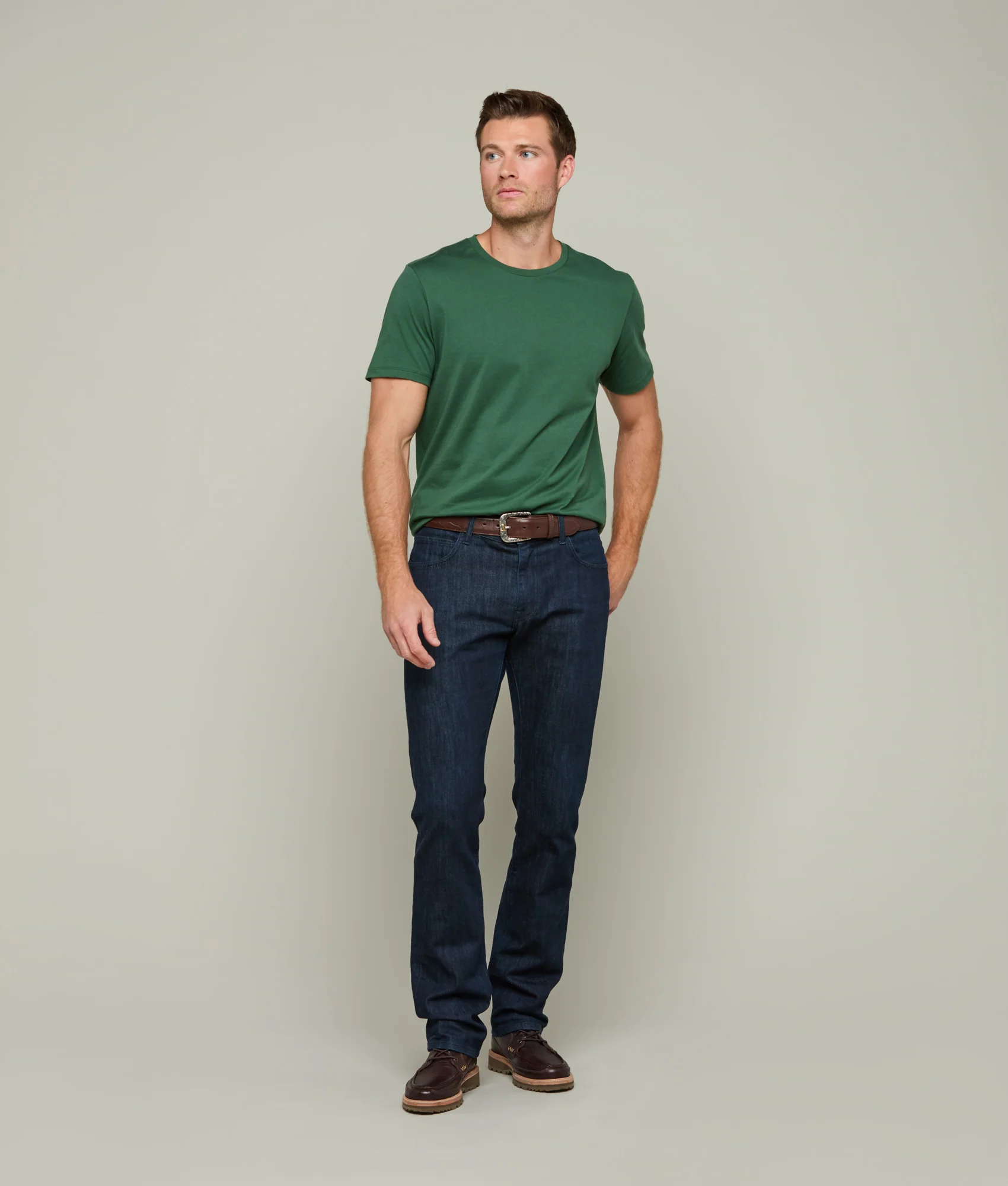11291-lucchese-crew-neck-tee-loden-green-5.webp Lucchese Crew Neck Tee :: Loden Green