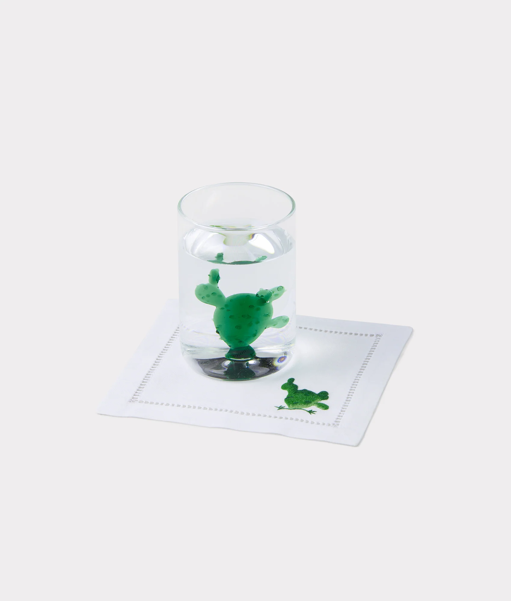 Tucson Saguaro Cactus Cocktail Napkins - Set of Four :: White